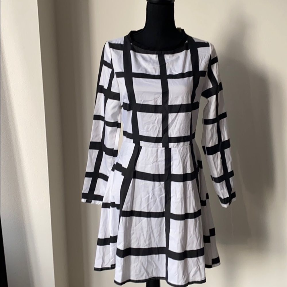 Black White Geometric Print